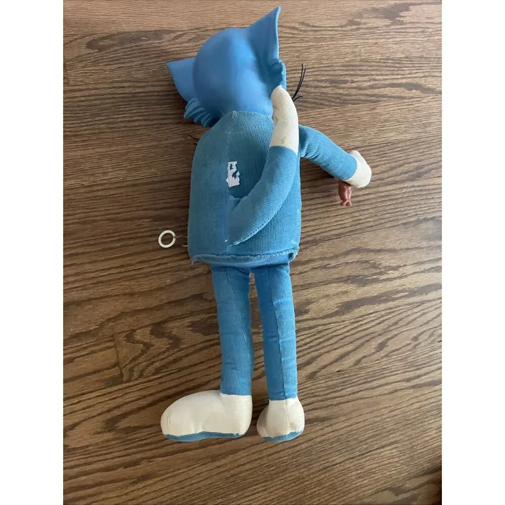 VTG 1965 Mattel Tom & Jerry Blue Corduroy Plush Doll: Non Talking, Has Stains